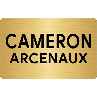 Engraved Names Only 2.125"x3.375" Material & 2 Lines of Engraving